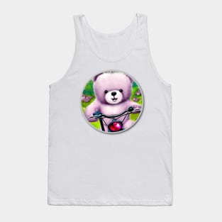 Bike Riding Teddy Bear Tank Top